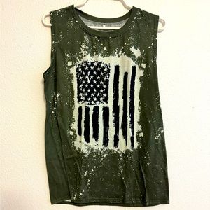 Green Flag sleeveless shirt. Size Large. Will not shrink.